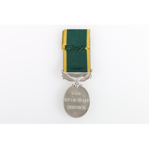 815 - Medal of 22841757 Sergeant T Elder of the Lowland Yeomanry comprising Elizabeth II Efficiency medal ... 