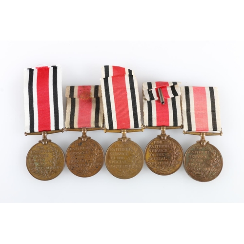 822 - Medal of Charles B B Watson of the Police Special Constabulary comprising George V (Coinage profile ... 