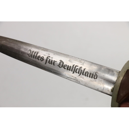 879 - WWII Nazi German Third Reich SA dagger, the blade with mark for Ed Wusthof of Solingen, blade length... 