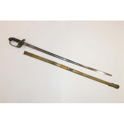 921 - British Gothic hilted infantry officer's sword, the ricasso etched 'Webb & Bonella Old Bond St L... 