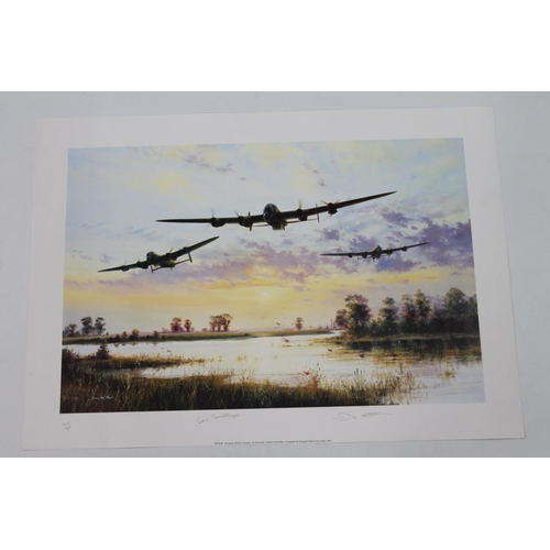 896 - SIMON WILLIAM ATACK (b1957), Dam Busters Off (Avro Lancasters), print, pencil signed limited edition... 