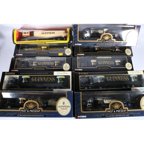 95 - Corgi Guinness diecast model vehicles to include 1:50 scale 76403 Scania Curtainside and 75407 Leyla... 