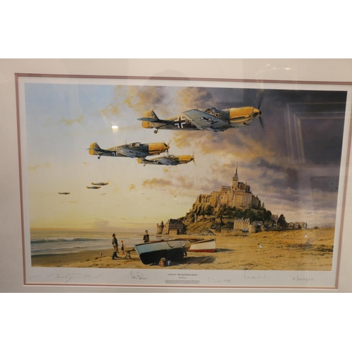 911 - ROBERT TAYLOR (b1951), Aces on the Western Front, print, pencil signed by the artist and four furthe... 