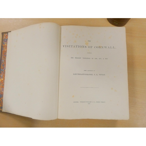 131 - VIVIAN LT. COL. J. L.  The Visitations of Cornwall. Pedigrees. Quarto. Rebacked, foxing & spotti... 