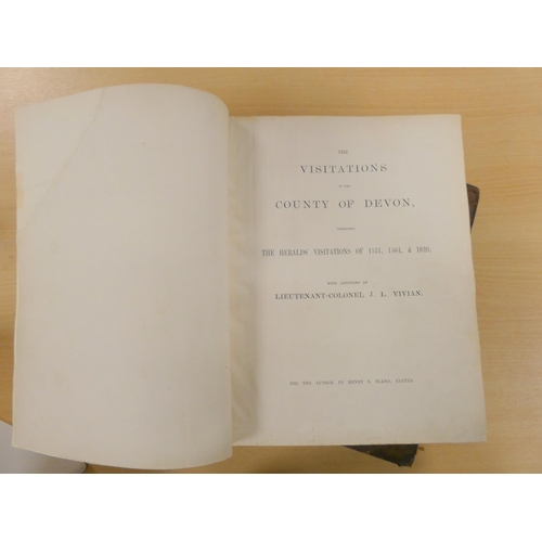 131 - VIVIAN LT. COL. J. L.  The Visitations of Cornwall. Pedigrees. Quarto. Rebacked, foxing & spotti... 