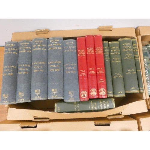 133 - HON. SOC. OF LINCOLN'S INN.  Records - Black Books. 5 vols. Orig. grey cloth. 1897-1968; also Middle... 