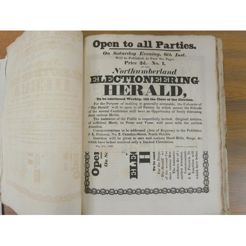 145 - LIDDELL. BELL. BEAUMONT. HOWICK. (Election Candidates).   Addresses, Squibs, Periodicals, Songs, Spe... 