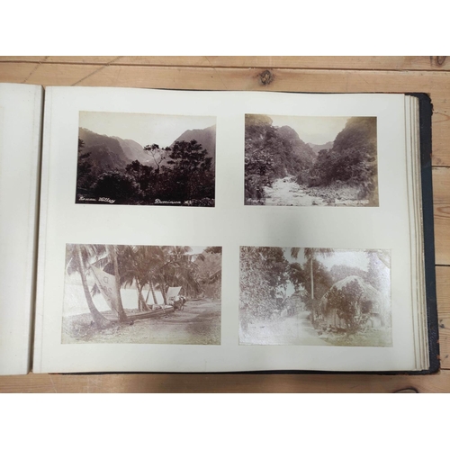 33 - Photographs. West Indies. Half dark morocco oblong folio album cont. 53 fine plate size sepia & ... 