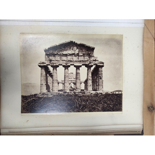 37 - Photographs. North Africa. Italy. Folio album in def. bdg. cont. 70 plus mainly 19th cent. sepi... 