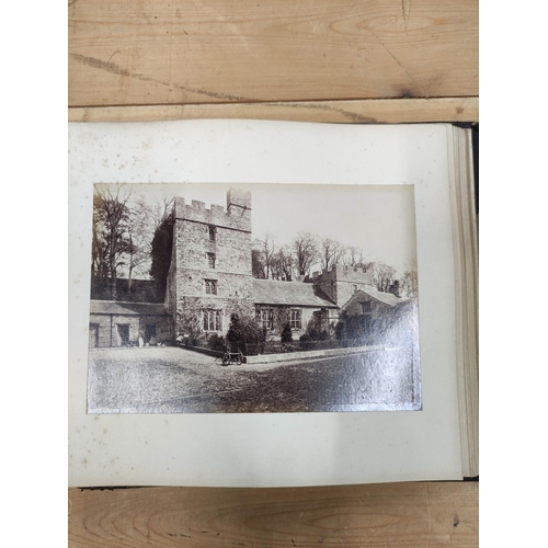 39 - Photographs.  Historic Buildings. Dark morocco oblong quarto album cont. over 80 Victorian photograp... 
