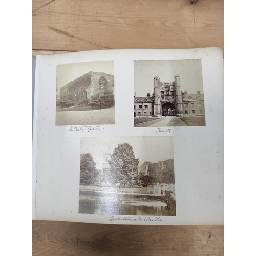 39 - Photographs.  Historic Buildings. Dark morocco oblong quarto album cont. over 80 Victorian photograp... 