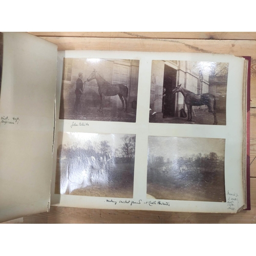 18 - Photographs. Howard Family. Rubbed half red morocco oblong quarto album cont. approx. 100 photograph... 