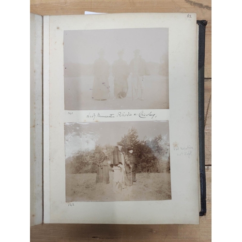 20 - Photographs. West Indies. Europe. Burne-Jones. Rubbed dark half morocco quarto album cont. 100 plus ... 