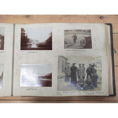 21 - Photographs. Various. Rubbed dark morocco oblong quarto album cont. approx. 100 photographs, various... 