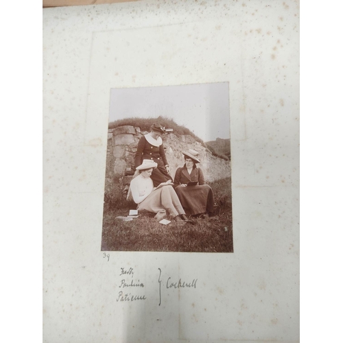 23 - Photographs. Howard Family. Dark half morocco oblong quarto album cont. approx. 105 photographs, 9cm... 