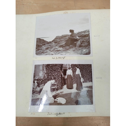 23 - Photographs. Howard Family. Dark half morocco oblong quarto album cont. approx. 105 photographs, 9cm... 