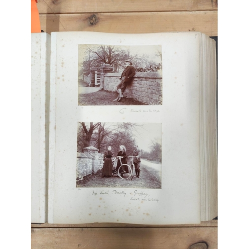 5 - Photographs. Howard Family & Places. Rubbed half morocco album containing approx. 140 photograph... 