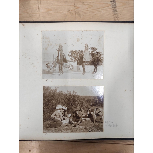8 - Photographs.  Howard Family. British & foreign. Oblong dark half morocco album cont. approx. 120... 
