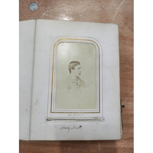 47 - Photographs. Album of mid 19th century Carte de Visite photographs relating to the Howard family, an... 