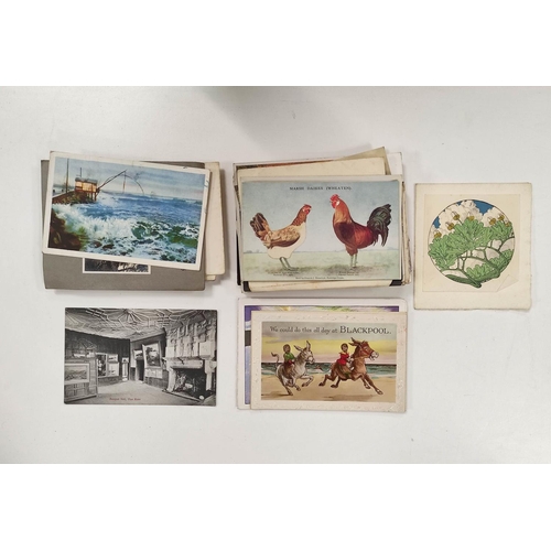 58 - Postcards & Ephemera. A box containing a large quantity of loose postcards and correspondence re... 