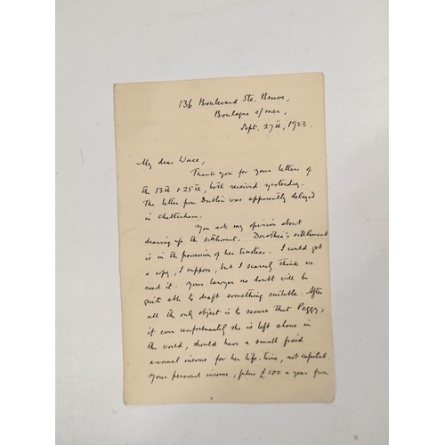 59 - Ephemera. Collection of letters and correspondence relating to the Howard and Roberts families.... 
