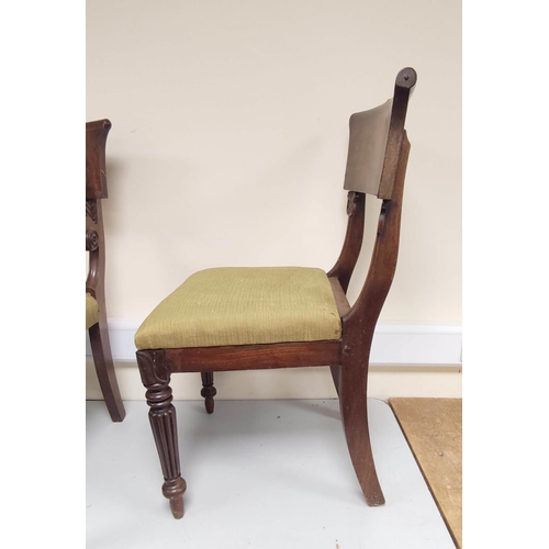 418 - Set of six Victorian mahogany dining chairs, in the manner of Gillows, comprising five side chairs a... 