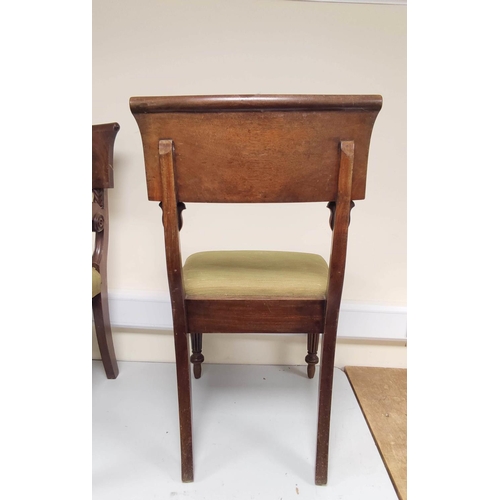 418 - Set of six Victorian mahogany dining chairs, in the manner of Gillows, comprising five side chairs a... 