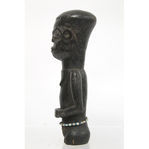 368 - Two African carved wooden half torso figures, 39cm and 27cm high.