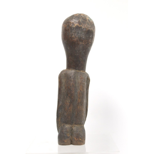 368 - Two African carved wooden half torso figures, 39cm and 27cm high.