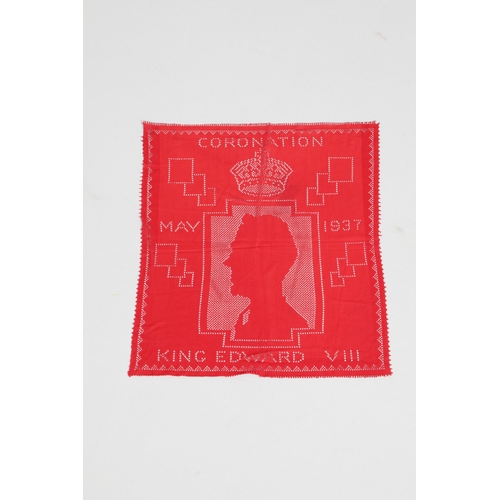 259 - Edward VIII fabric commemorative Coronation handkerchief