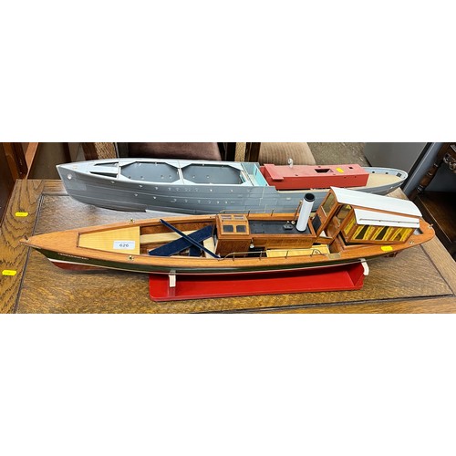 626 - Three assorted model boats 