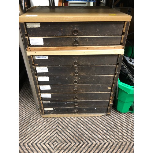 Miniature chest of assorted nuts & bolts etc