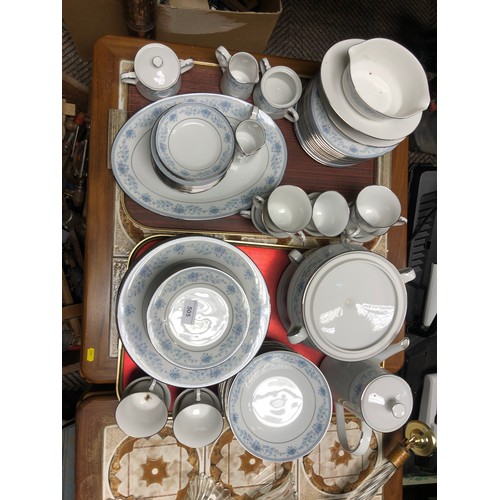 505 - 2 trays of assorted Noritake dinner ware