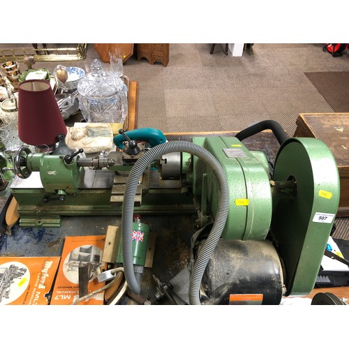 507 - Myford lathe & box of accessories