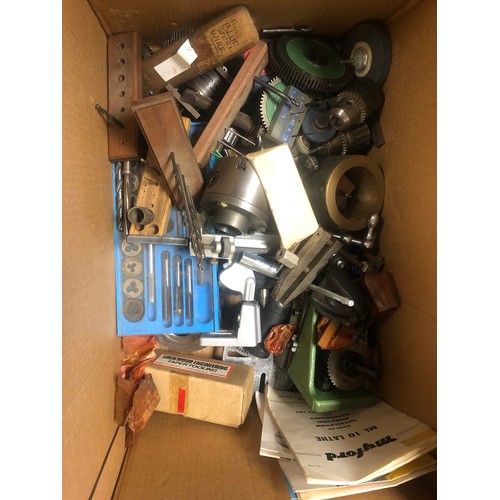 507 - Myford lathe & box of accessories