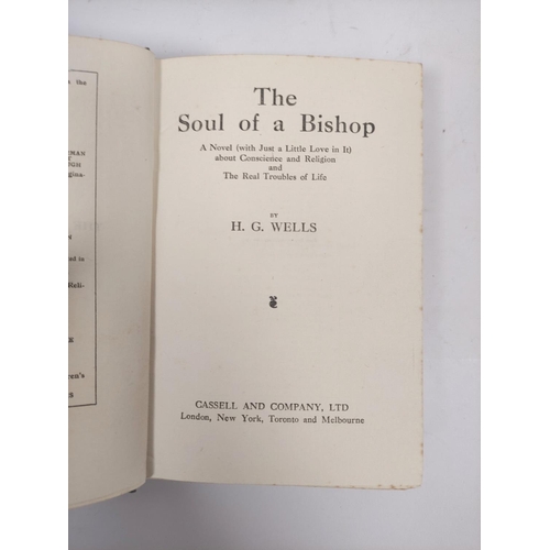 108 - WELLS H. G.  3 vols. in orig. green cloth incl. 1st eds. of In the Days of the Comet, 1906 & The... 