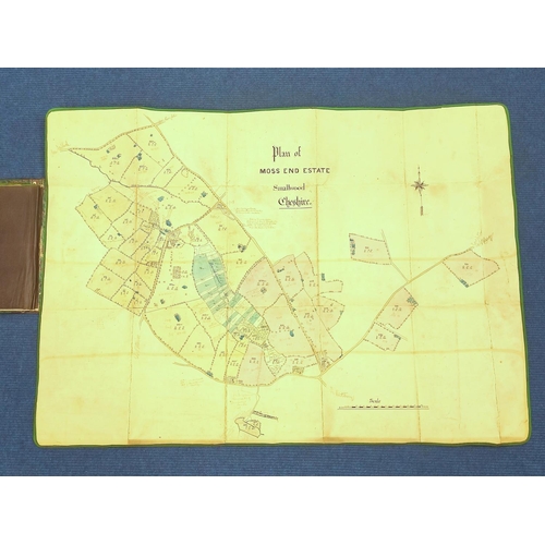 110 - Moss End Estate, Smallwood, Cheshire.  2 hand col. fldg. linen plans in a quarto portfolio with tipp... 