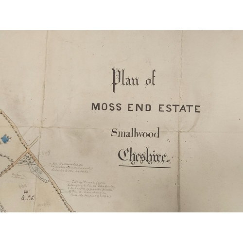 110 - Moss End Estate, Smallwood, Cheshire.  2 hand col. fldg. linen plans in a quarto portfolio with tipp... 