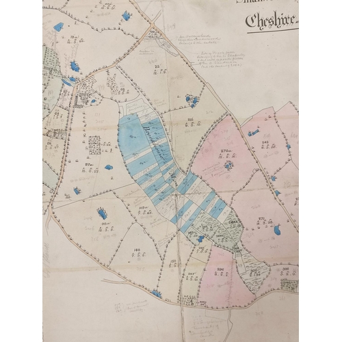 110 - Moss End Estate, Smallwood, Cheshire.  2 hand col. fldg. linen plans in a quarto portfolio with tipp... 