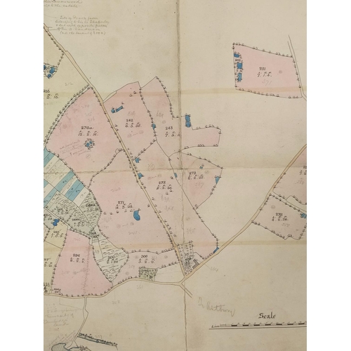 110 - Moss End Estate, Smallwood, Cheshire.  2 hand col. fldg. linen plans in a quarto portfolio with tipp... 