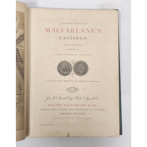 111 - MACFARLANE WALTER & CO.  Illustrated Catalogue of Macfarlane's Castings. Vol. 2. Litho frontis &... 