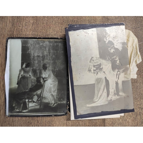 85 - Large collection of glass photographic negatives relating to the Howard family, some depicting Rosal... 