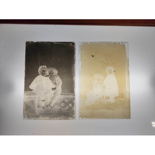 85 - Large collection of glass photographic negatives relating to the Howard family, some depicting Rosal... 