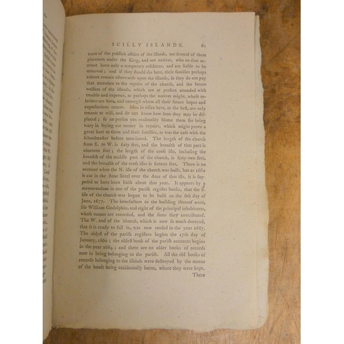 244 - TROUTBECK JOHN.  A Survey of the Ancient & Present State of the Scilly Islands. Subscriber's lis... 