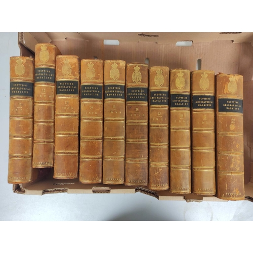 89 - WEBSTER A. & WHITE A.S. (Eds.) The Scottish Geographical Magazine. Vols. 1 to 20. Port. fro... 