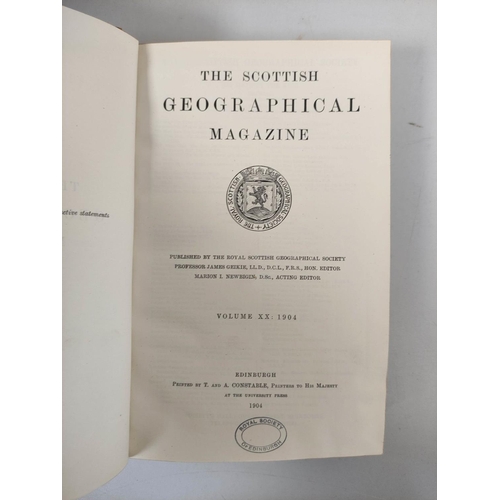 89 - WEBSTER A. & WHITE A.S. (Eds.) The Scottish Geographical Magazine. Vols. 1 to 20. Port. fro... 