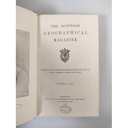 89 - WEBSTER A. & WHITE A.S. (Eds.) The Scottish Geographical Magazine. Vols. 1 to 20. Port. fro... 