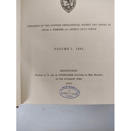 89 - WEBSTER A. & WHITE A.S. (Eds.) The Scottish Geographical Magazine. Vols. 1 to 20. Port. fro... 