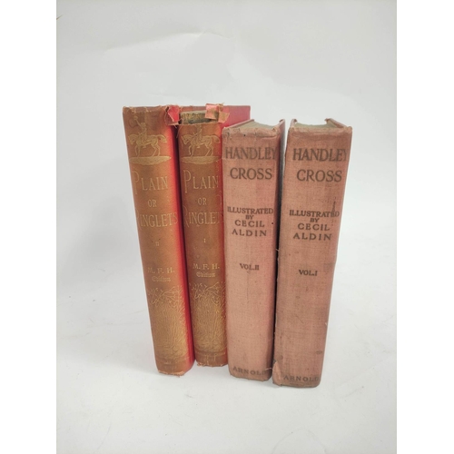 96 - ALDIN CECIL (Illus.) Handley Cross. 2 vols. Col. & other illus. Rather worn orig. red cloth. Edw... 