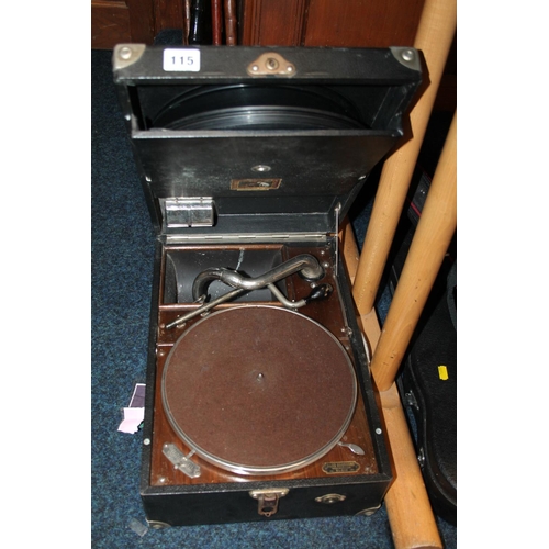 115 - HMV record player.